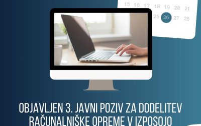 JAVNI POZIV ZA DODELITEV RAČUNALNIŠKE OPREME